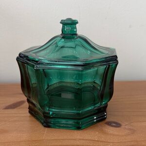 Vintage Indiana Glass Green Glass Candy Dish